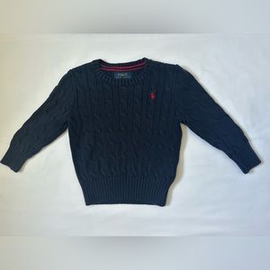 Polo Ralph Lauren - Cable Knit Cotton Sweater - Navy - 2T
